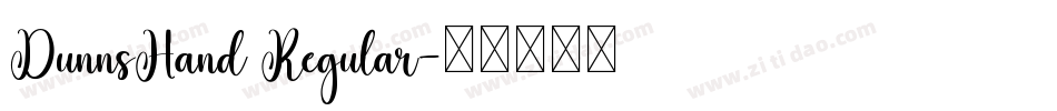 DunnsHand Regular字体转换